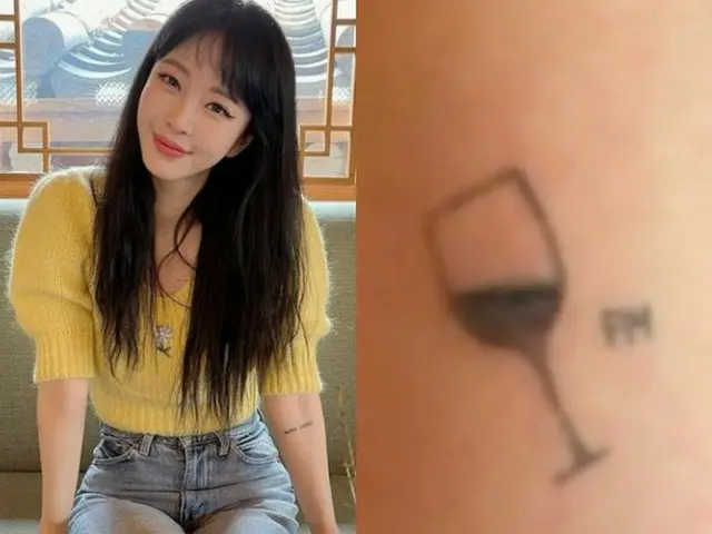女優ハン・イェスル、腕にワイングラスのタトゥー…何を意味してる？と話題に（画像提供:wowkorea）