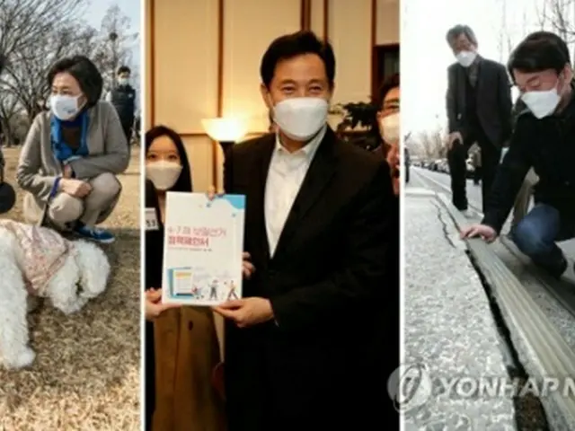 ソウル市長選の各候補。左から朴映宣氏、呉世勲氏、安哲秀氏（国会写真記者団）＝（聯合ニュース）