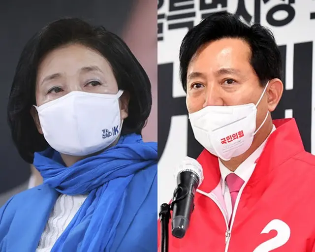 共に民主党の朴映宣候補（左）と国民の力の呉世勲候補（右）（画像提供:wowkorea）