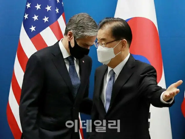 鄭義溶 韓国外相とブリンケン米国務長官（画像提供:wowkorea）