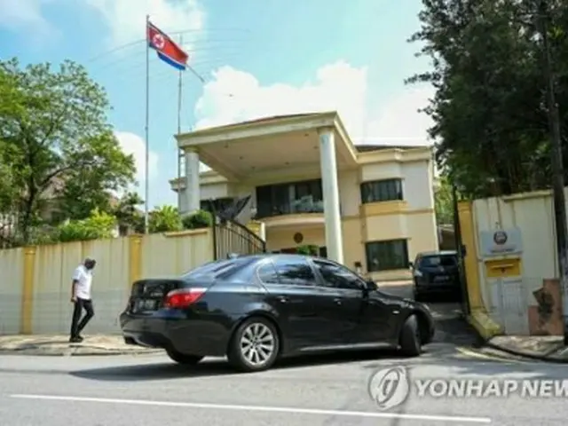 １９日、クアラルンプールの北朝鮮大使館の様子＝（ＡＦＰ＝聯合ニュース）