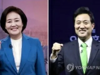 ソウル市長選の支持率　野党候補５５%で与党を１８．５Ｐリード
