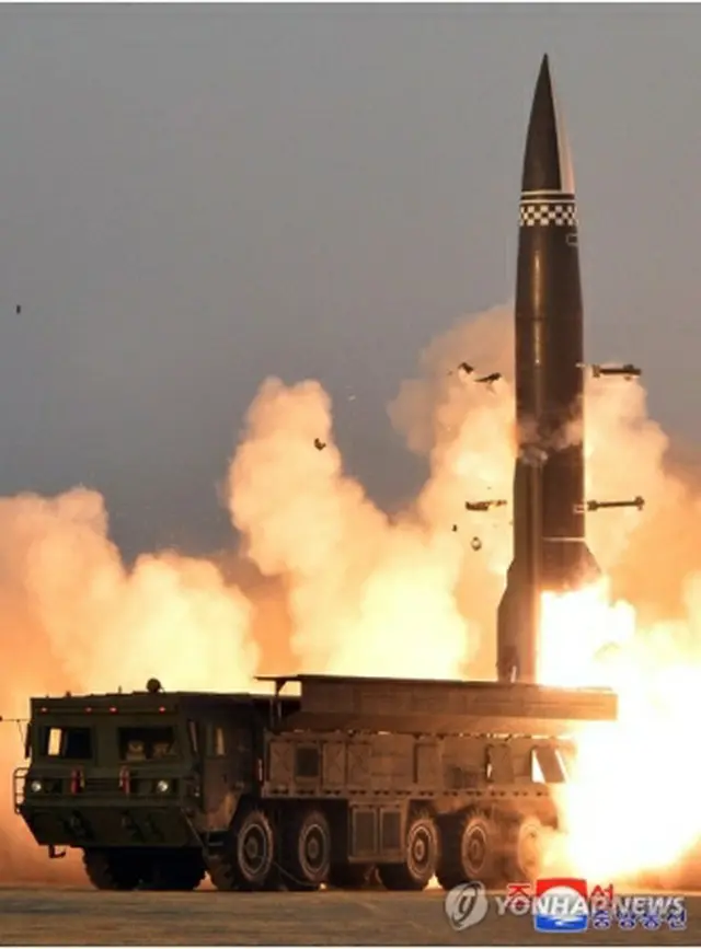 北朝鮮の朝鮮中央通信は26日、前日に新型戦術誘導弾の発射実験を実施したと報じた＝（朝鮮中央通信＝聯合ニュース）≪転載・転用禁止≫