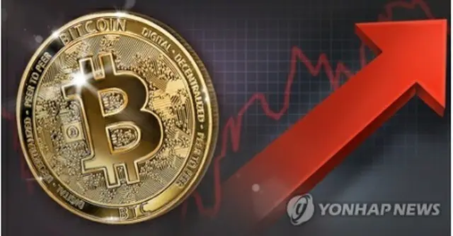 韓国の取引所でビットコインが過去最高値を更新した（コラージュ）＝（聯合ニュース）