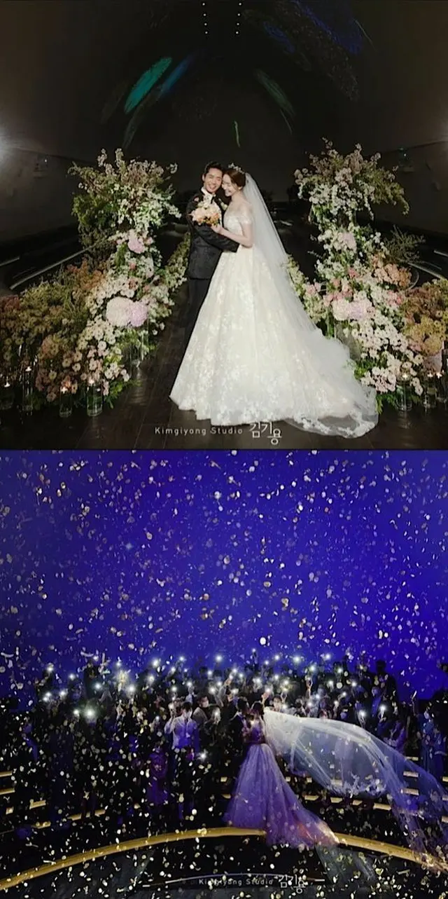 オ・ジョンヒョク（Click-B）、結婚式の写真公開、美貌の花嫁を迎えて…「美しく暮らします」（画像提供:wowkorea）