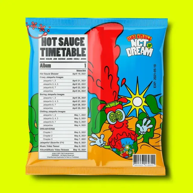 「NCT DREAM」、1stフルアルバム「Hot Sauce」タイムテーブル公開（画像提供:wowkorea）
