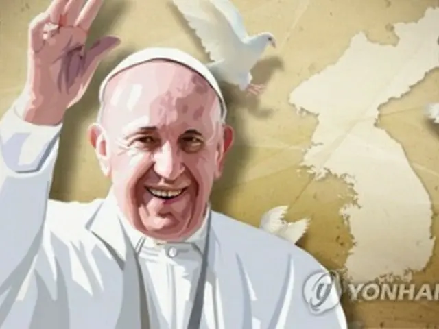 ローマ教皇フランシスコ（イラスト）＝（聯合ニュース）