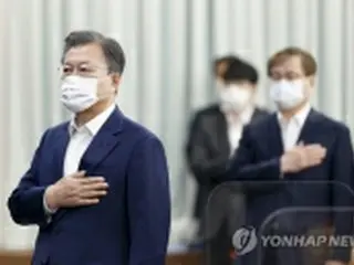 文大統領「対話再開の時」　南北首脳会談から3年迎え