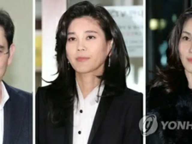 左から長男の李在鎔氏、長女の李富真氏、次女の李叙顕氏（資料写真）＝（聯合ニュース）