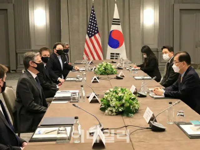 鄭義溶 韓国外相（右）とアントニー・ブリンケン米国務長官（画像提供:wowkorea）