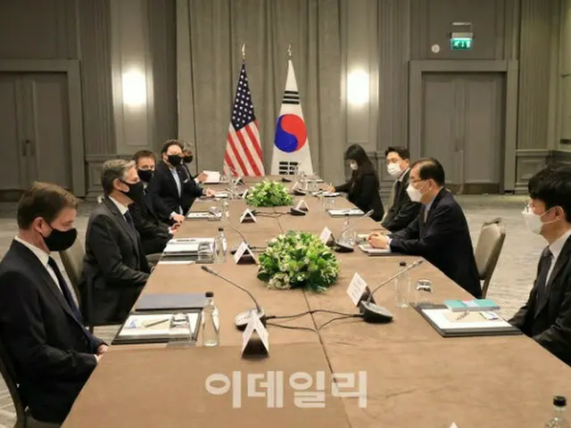 3日（現地時間）英ロンドンで、鄭義溶 韓国外相とアントニー・ブリンケン米国務長官が会談を行なった（画像提供:wowkorea）