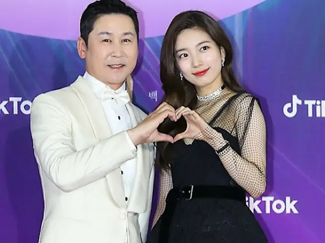 シン・ドンヨプ＆スジ（元Miss A）、百想芸術大賞に参加…「MCのハートポーズ」（画像提供:wowkorea）