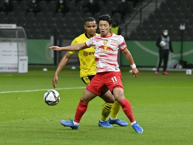 ファン・ヒチャン先発出場のライプツィヒ、ドルトムントに敗れ優勝逃す＝DFBポカール決勝（画像提供:wowkorea）