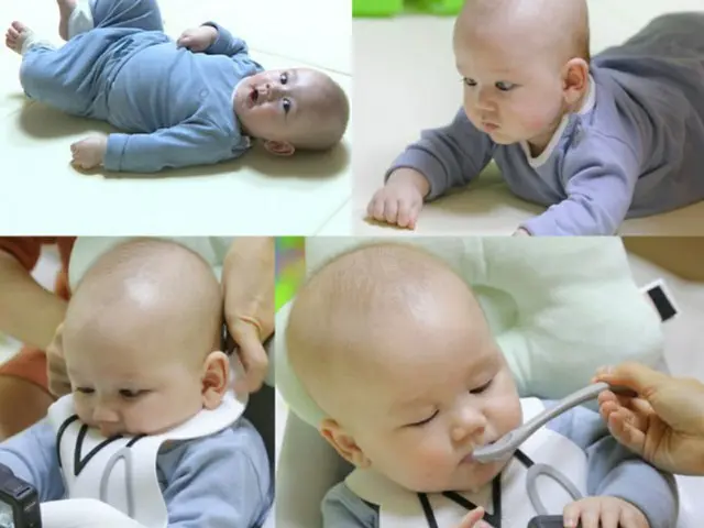 サユリ（藤田小百合）の息子ゼンくん、初めての離乳食でモクバンに挑戦（画像提供:wowkorea）