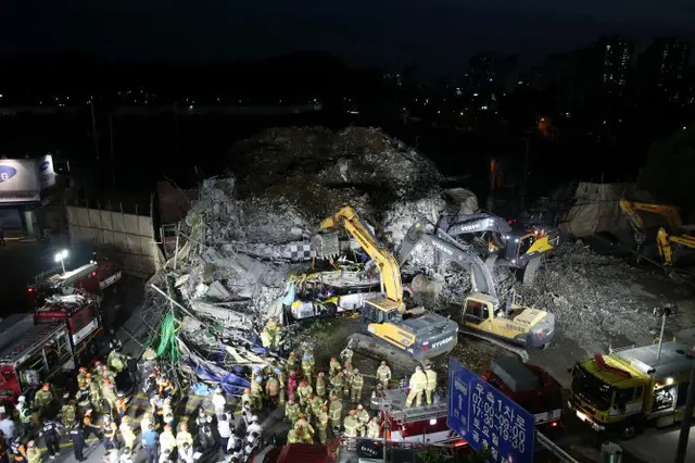 国土交通部、光州市の建物崩壊事故現場に専門家を派遣＝韓国（画像提供:wowkorea）