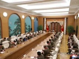金正恩氏が党中央軍事委拡大会議を主宰　「激動態勢維持を」