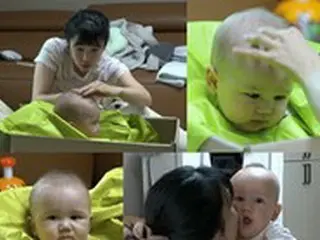 サユリ、髪の毛の少ない息子ゼンくんのための特段の措置…「丸刈り」（スーパーマンが帰ってきた）