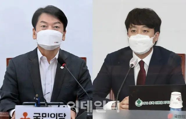 安哲秀、国民の党代表（左）と李俊錫、国民の力代表（右）（画像提供:wowkorea）