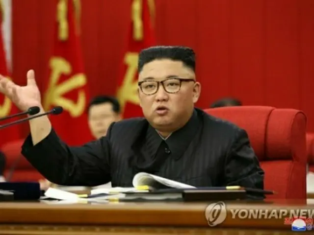 朝鮮中央通信は金正恩氏が15日に党中央委総会を主宰したと報じた＝（朝鮮中央通信＝聯合ニュース）≪転載・転用禁止≫
