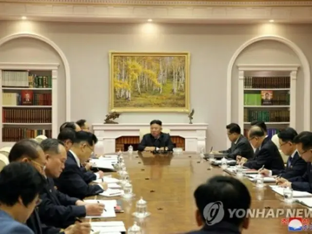 朝鮮中央通信は金正恩氏が16日、党中央委総会の分科会を主宰したと報じた＝（朝鮮中央通信＝聯合ニュース）≪転載・転用禁止≫