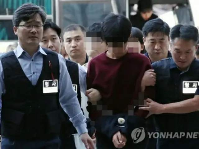 2019年10月、米国大使公邸の敷地に侵入したとして身柄を拘束された韓国大学生進歩連合の会員（資料写真）＝（聯合ニュース）
