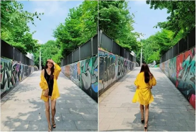 女優イ・シヨン、滑らかな脚線美の秘訣は「寝る前のマッサージ」…日差しよりまぶしい明るい笑顔（画像提供:wowkorea）