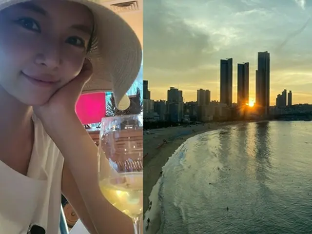 女優ファン・ジョンウム、夫と復縁後の近況を公開…釜山でのリラックスしたひと時（画像提供:wowkorea）