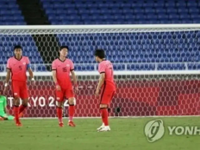 東京五輪サッカー男子の準々決勝で韓国はメキシコに３―６で敗れた＝３１日、横浜（聯合ニュース）