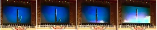 朝鮮中央テレビが先月３１日に放送した映像（朝鮮中央テレビの放送画面より）＝聯合ニュース≪転載・転用禁止≫