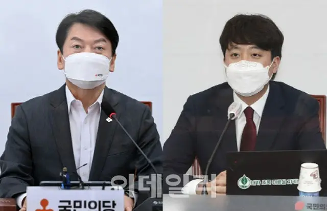 安哲秀、国民の党代表（左）と李俊錫、国民の力代表（画像提供:wowkorea）
