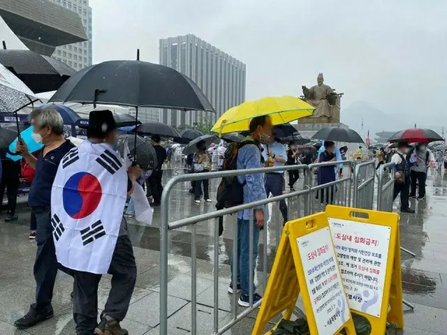 2020年　韓国ソウル市内で行なわれた市民団体による集会の様子（画像提供:wowkorea）