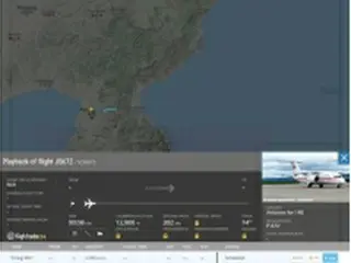 正恩氏専用機と同機種の航空機　１９日の飛行確認