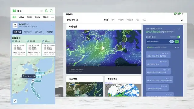ネイバー 台風関連の総合情報サービス提供 = 韓国（画像提供:wowkorea）