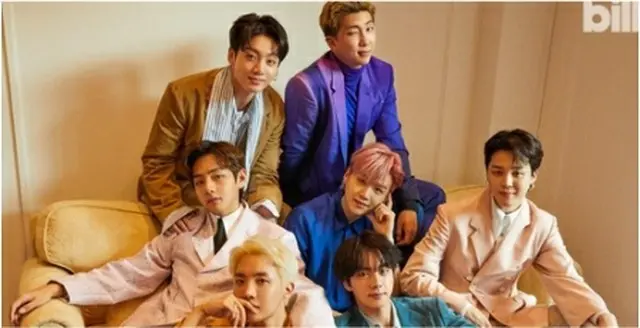 ビルボードとのインタビューに臨んだBTS（ビルボードのツイッターより）＝（聯合ニュース）≪転載・転用禁止≫