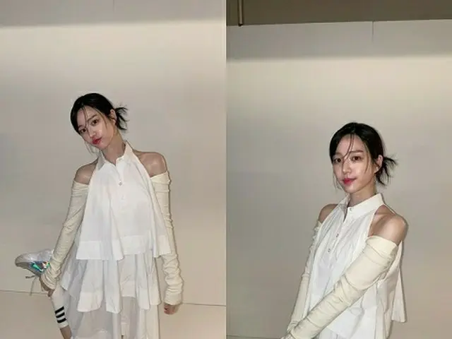 女優イ・ユビ、細い肩に視線集中…「天使のよう」（画像提供:wowkorea）