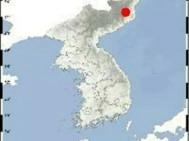 北朝鮮北東部の吉州でＭ２．４の地震が発生した（気象庁提供）＝（聯合ニュース）≪転載・転用禁止≫