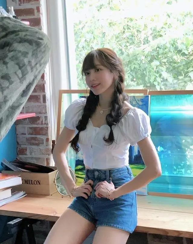 ガールズグループ「EXID」メンバーハニが清純な美しさを誇った。（画像提供:Mydaily）