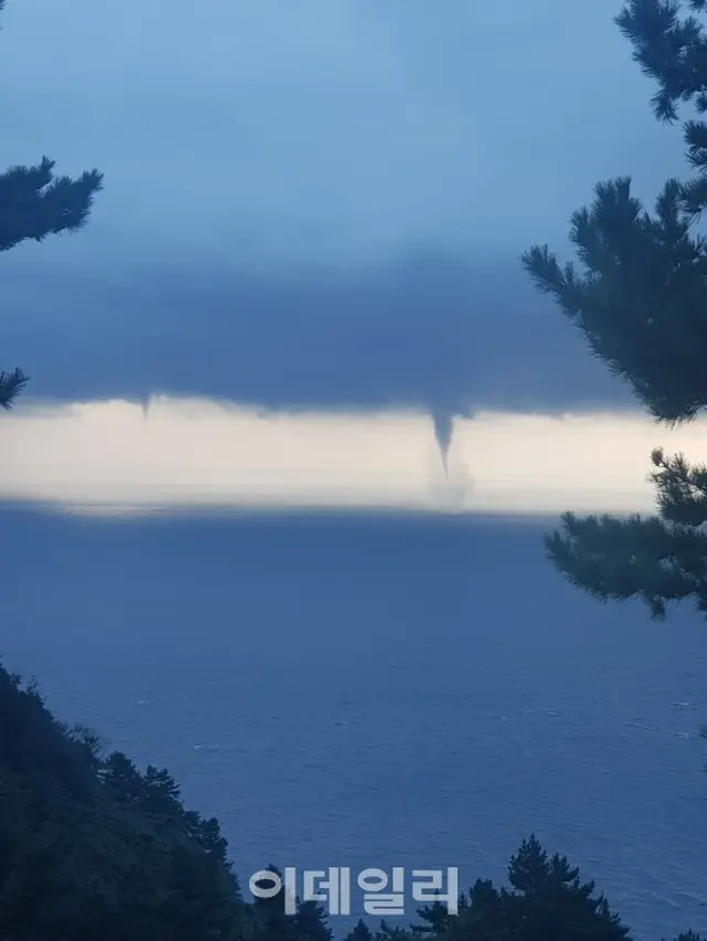 気象庁、鬱陵島で史上24回目の「龍の登り雲」観測＝韓国報道（画像提供:wowkorea）