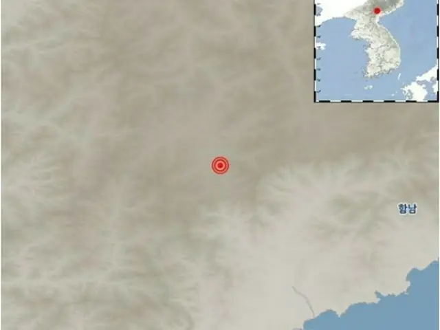 19日午前に北朝鮮東部・長津付近で地震があった（気象庁提供）＝（聯合ニュース）≪転載・転用禁止≫