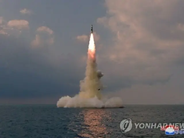 北朝鮮は先月、新型ＳＬＢＭの発射実験を行った＝（朝鮮中央通信＝聯合ニュース）≪転載・転用禁止≫
