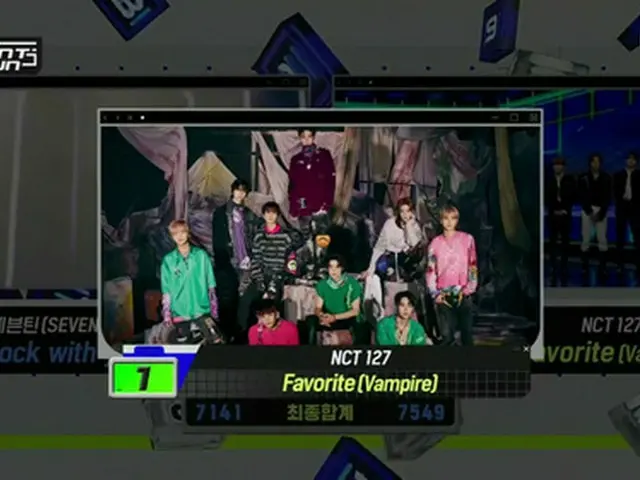 アイドルグループ「NCT 127」が 「Favorite(Vampire)」で初めて1位になった。（画像提供:wowkorea）