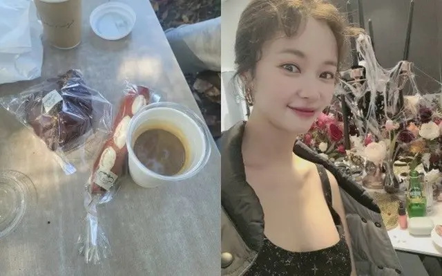 女優ファン・ジョンウムが甘いデザートを食べる日常を公開した。（画像提供:wowkorea）