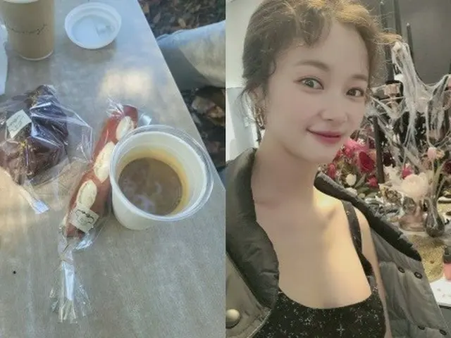女優ファン・ジョンウムが甘いデザートを食べる日常を公開した。（画像提供:wowkorea）