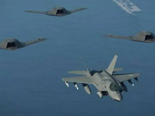 「韓国型戦闘機」と「ステルス無人戦闘機」が竹島上空を飛行…韓国軍、CG映像を公開（画像提供:wowkorea）