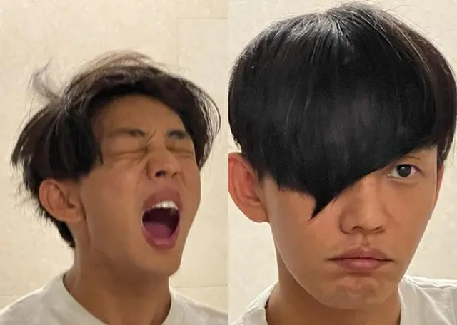 俳優ユ・アイン、お笑い芸人チェ・ジュンに大変身？…独特なヘアスタイルを披露（画像提供:wowkorea）