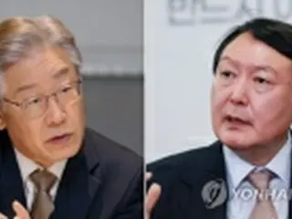 与野党候補の支持３６%で並ぶ　李氏は上昇・尹氏は下落＝韓国大統領選