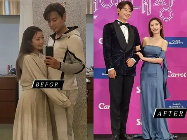 イ・ジフンが18日、自身のインスタグラムに「ビフォーアフター」写真を投稿した。（画像提供:wowkorea）