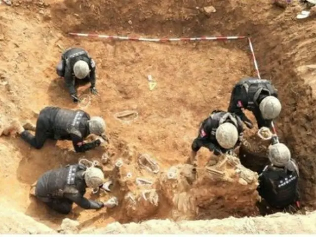 白馬高地での遺骨収集（資料写真）＝（聯合ニュース）