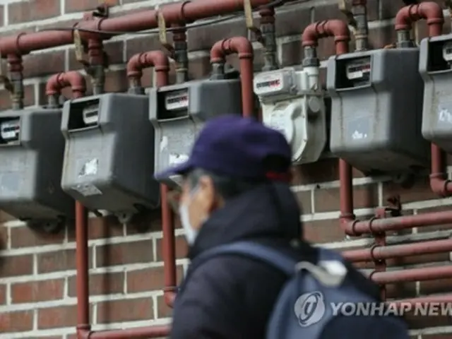 ソウル市内の住宅に設置されたガス計量器（資料写真）＝（聯合ニュース）