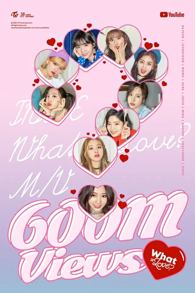 【公式】「TWICE」の「What is Love？」MV、YouTube再生回数「6億回突破」（画像提供:wowkorea）